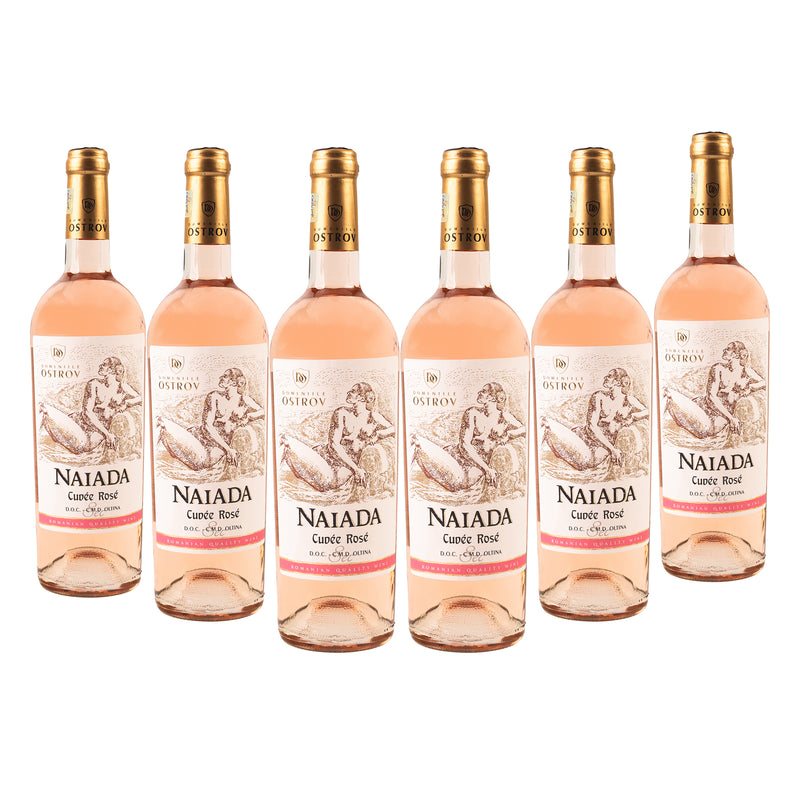 Naiada, Cuvée Rosé, bax 6 sticle-0.75l, sec, roze, Lot nou