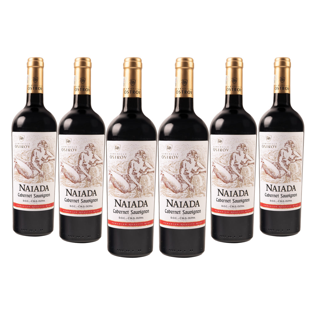 Naiada, Cabernet Sauvignon, bax 6 sticle-0.75l, sec, roșu