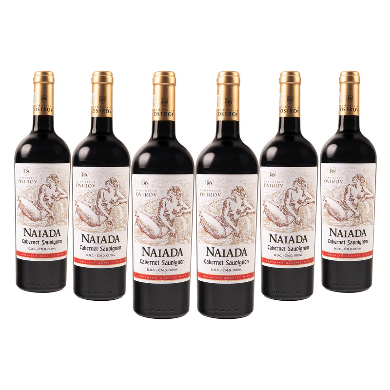 Naiada, Cabernet Sauvignon, bax 6 sticle-0.75l, sec, roșu