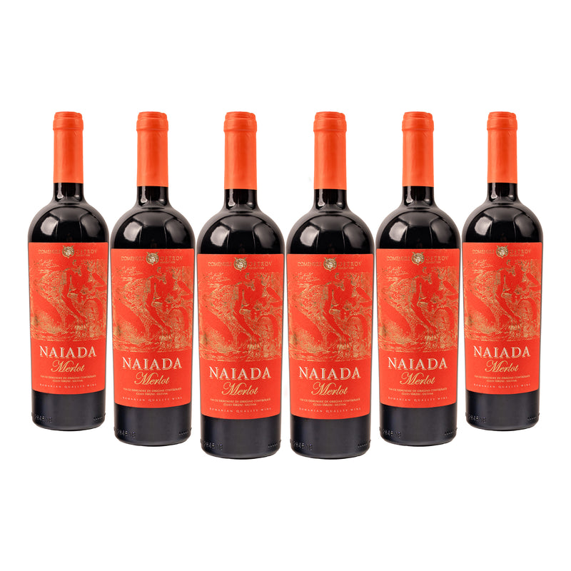 Naiada, Merlot, bax 6 sticle-0.75l, sec, roșu