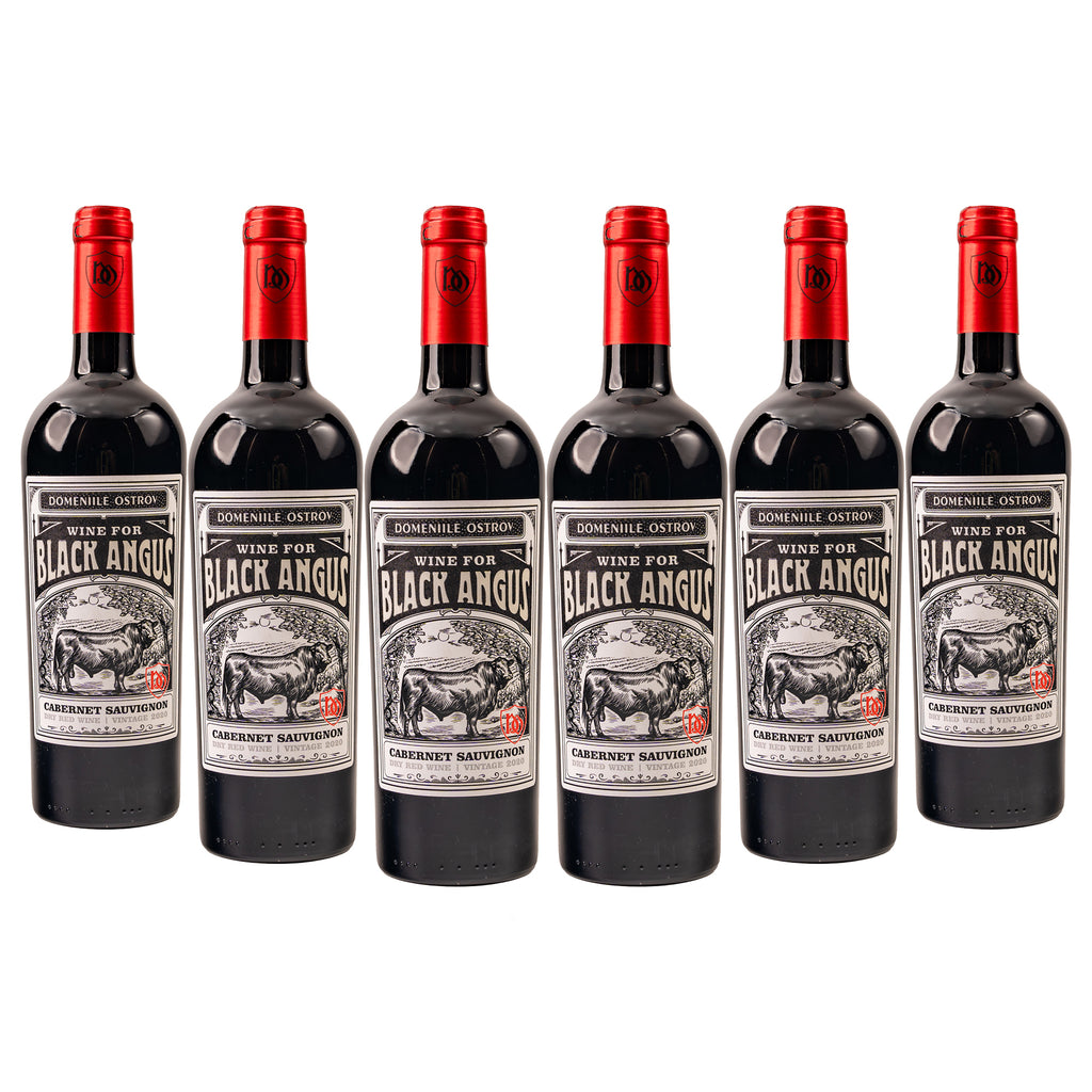 Black Angus, Cabernet Saugvinion, BARICAT, bax 6 sticle-0.75l, sec, roșu 🍷