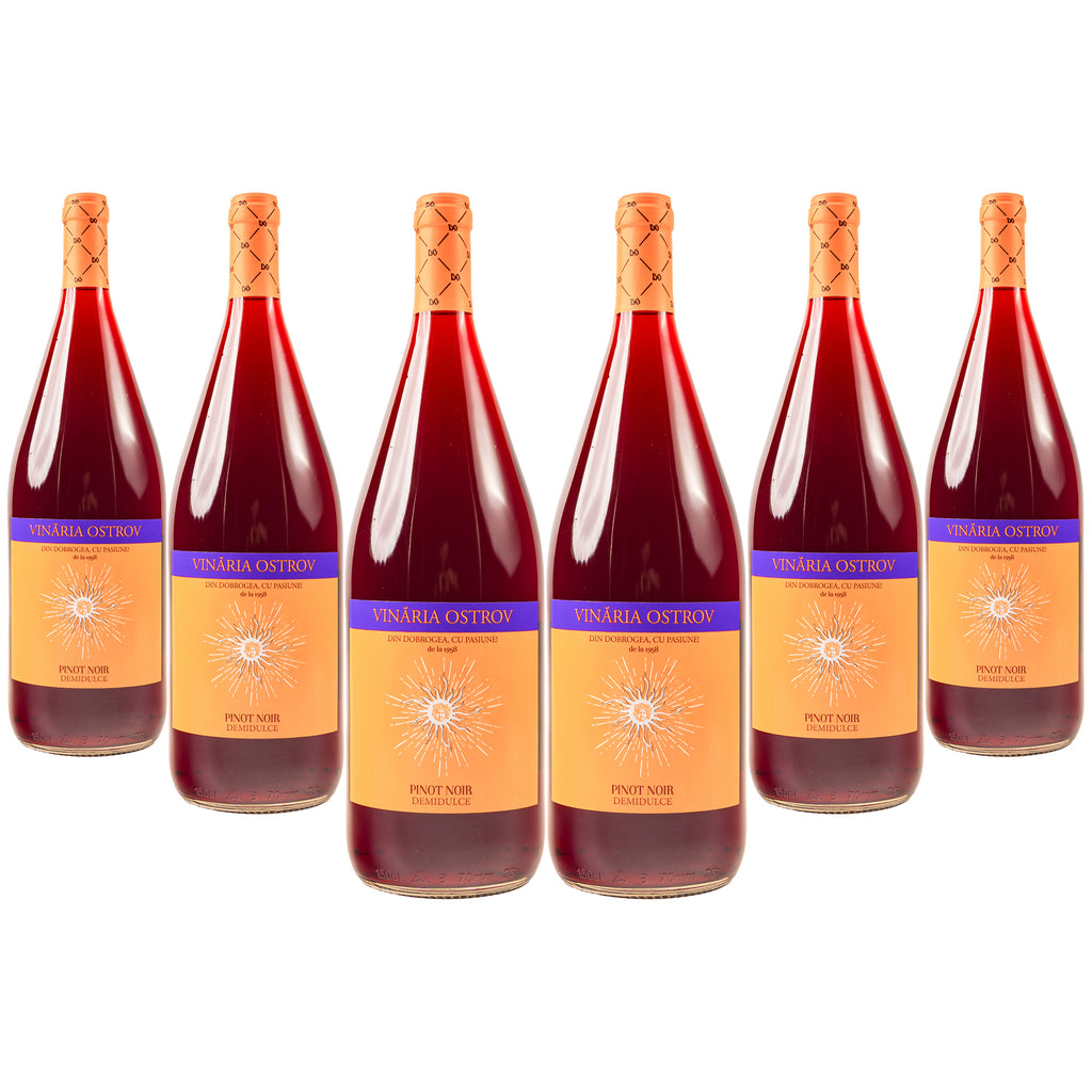 Vinăria Ostrov, Pinot Noir, Bax 6 sticle-1.5l, Roșu, Demidulce