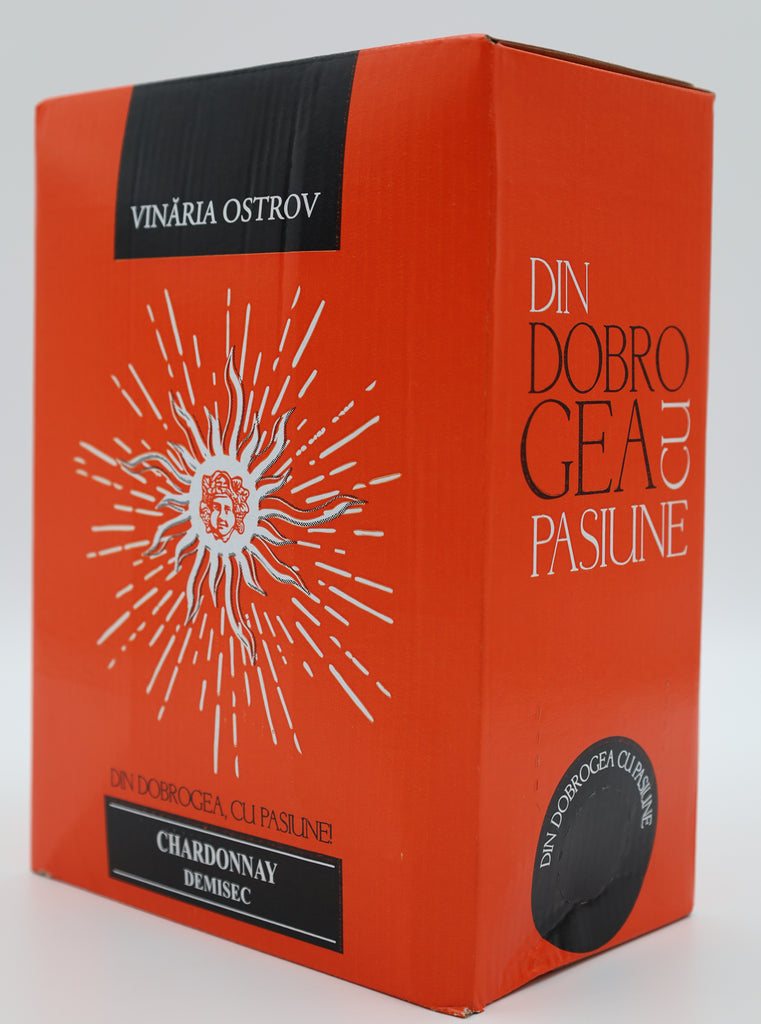 Vinăria Ostrov, Bag in box, 10 litri, Chardonnay, Alb, Demisec