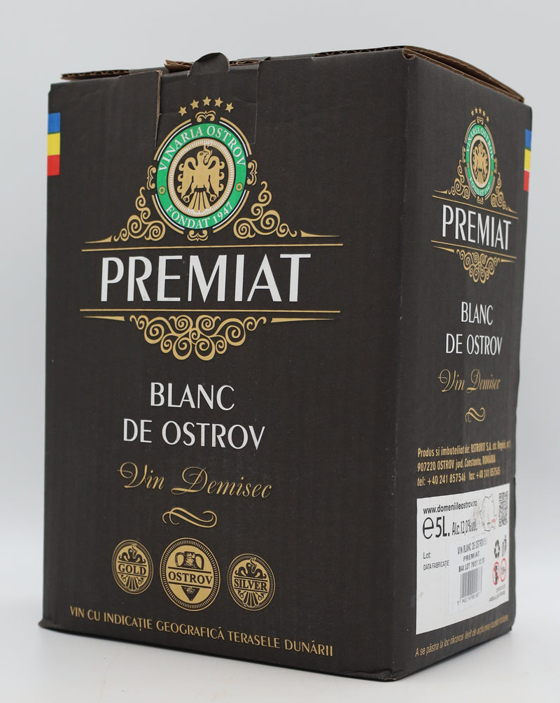 PREMIAT, Vin bag in box, 5 litri, Blanc de Ostrov, Alb, Demisec