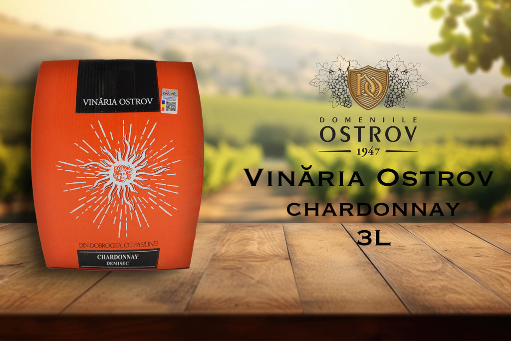 Vinăria Ostrov, Bag in box, 3 litri, Chardonnay, Alb, Demisec
