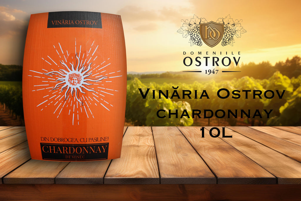 Vinăria Ostrov, Bag in box, 10 litri, Chardonnay, Alb, Demisec