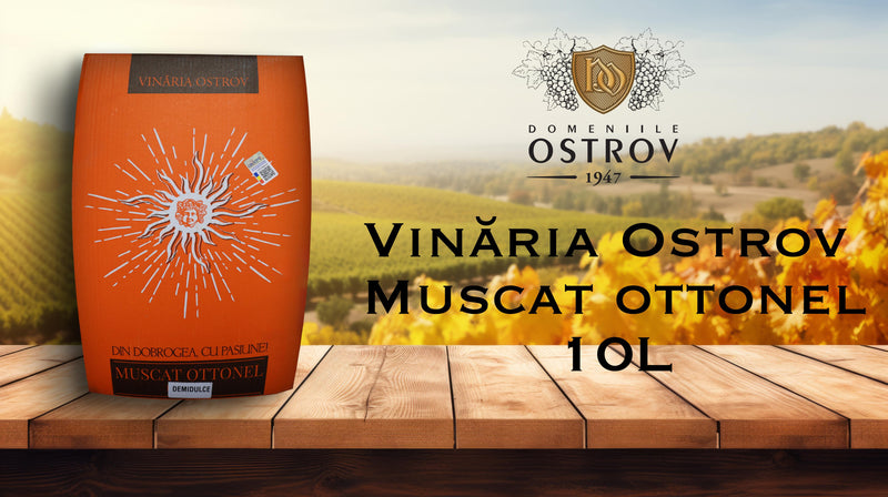 Vinăria Ostrov, Bag in box, 10 litri, Muscat Ottonel, Alb, Demidulce