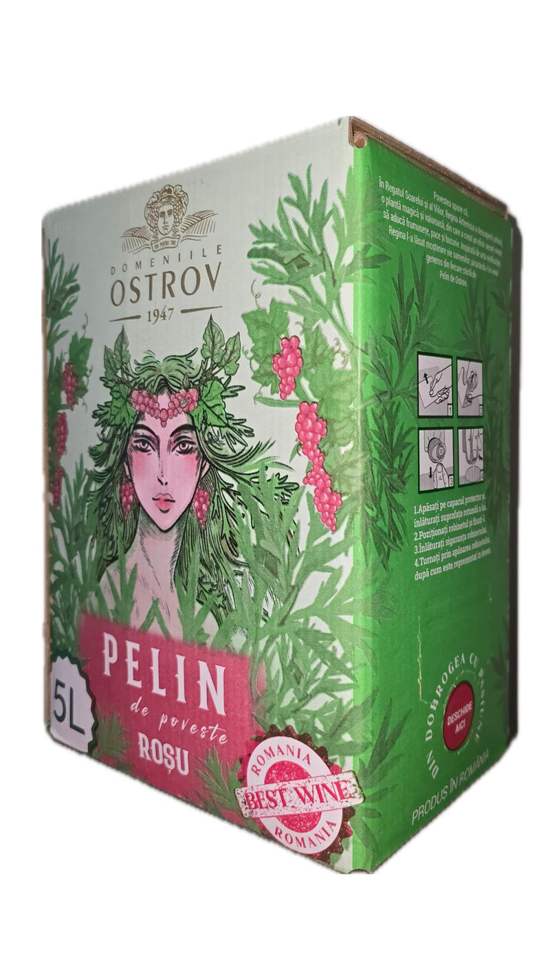 Bag in box-5 litri, vin PELIN, roșu, demidulce