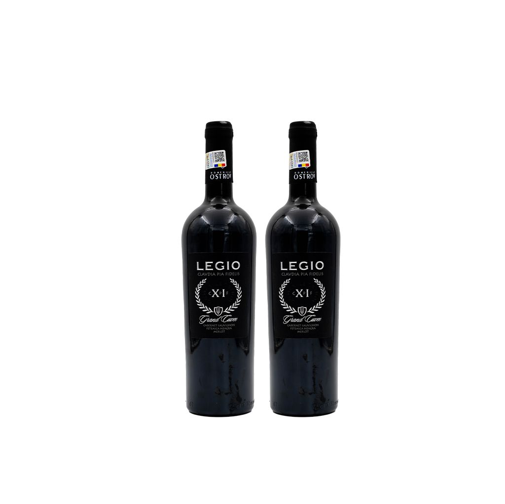 Pachet Legio-2 sticle Roșu (Cabernet Sauvignon, Fetească Neagră & Merlot)