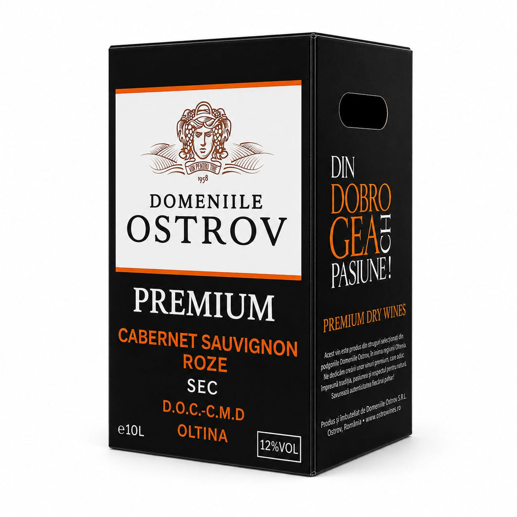 Domeniile Ostrov PREMIUM, Bag in box 10 litri, CABERNET SAUVIGNON, ROZE, SEC