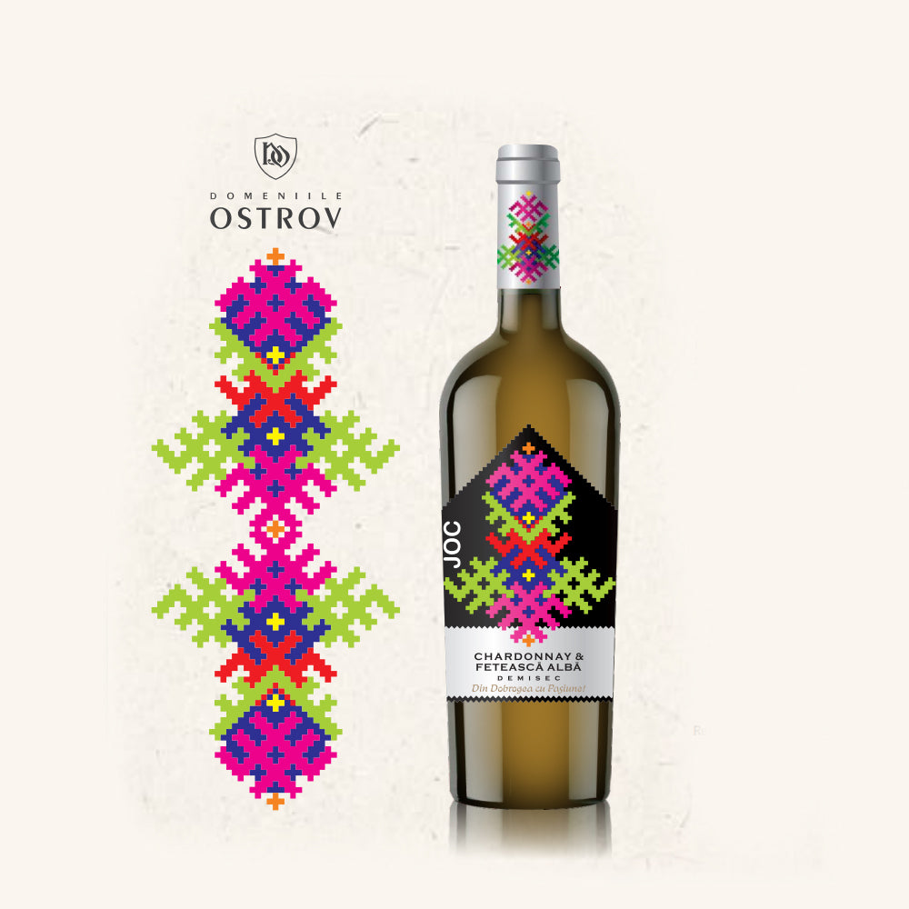 Joc, Chardonnay&Fetească Albă, bax 6 sticle-0.75l, demisec, alb
