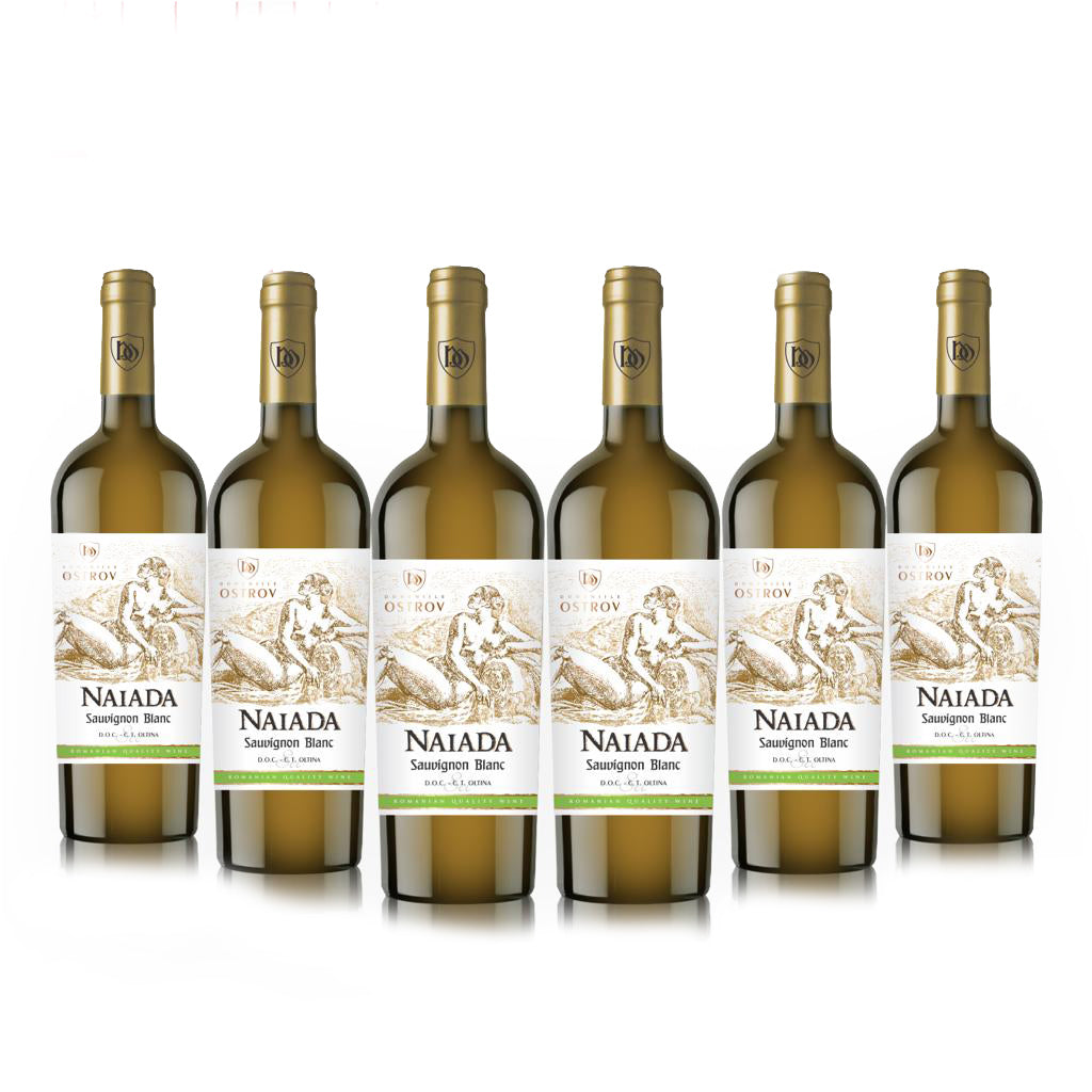 Naiada, Sauvignon Blanc, bax 6 sticle-0.75l, sec, alb