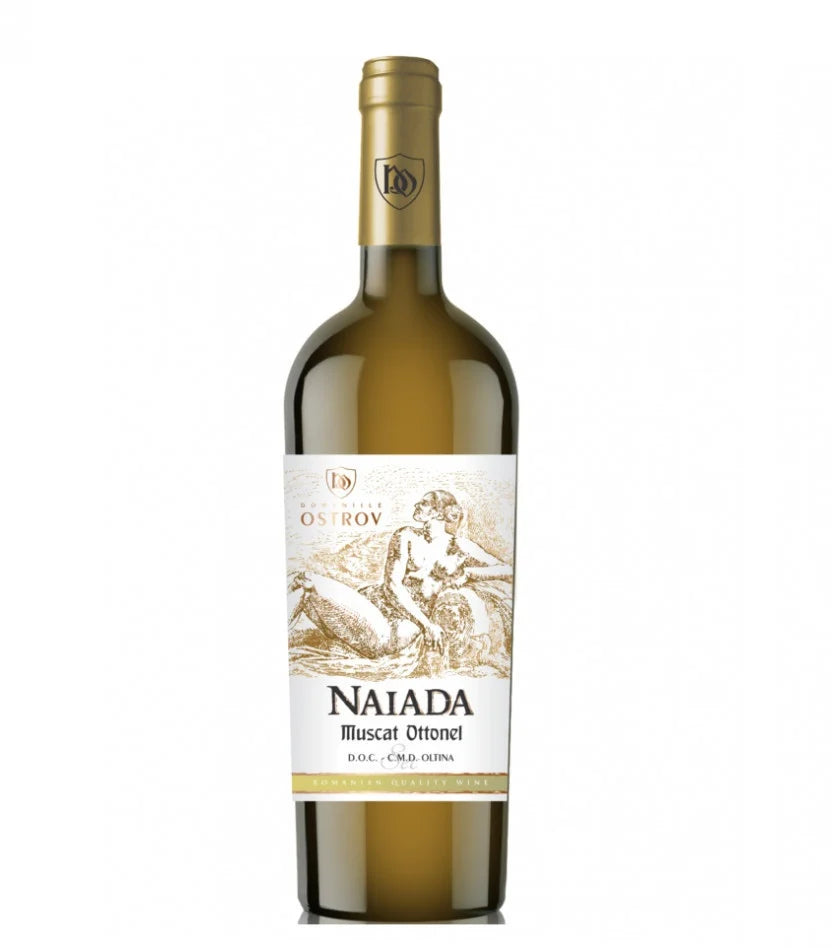 Bax Vin Naiada Muscat Ottonel Alb SEC 0.75l 6 sticle