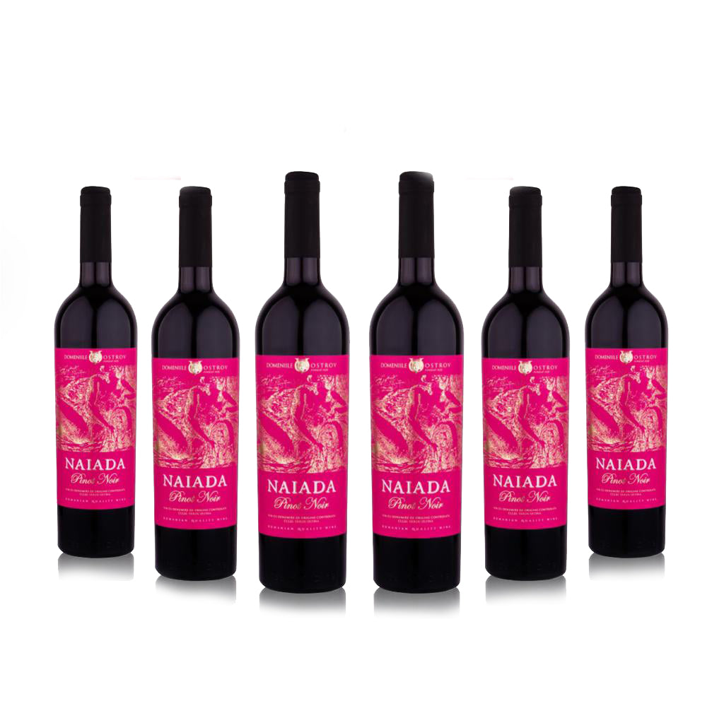 Naiada, Pinot Noir, bax 6 sticle-0.75l, sec, roșu